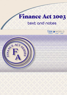 Finance Act 2003