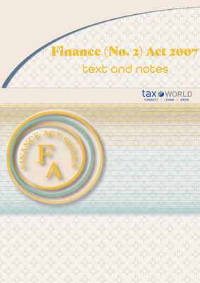 Finance No. 2 Act 2007