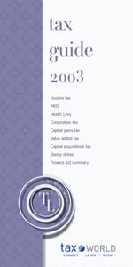 Tax guide 2003